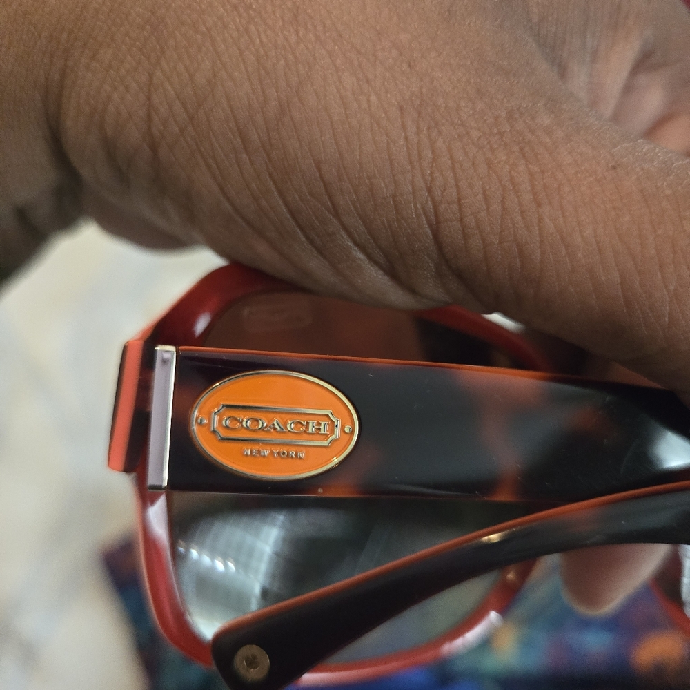Coach Red/Orange Sunglasses with Bold Design